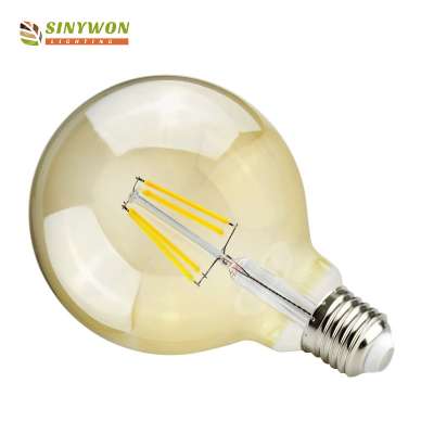 Classic Amber  E27 G125  600lm 80Ra 6w led bulb filament